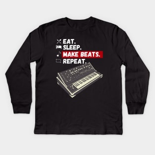 Eat Sleep Make Beats Repeat Kids Long Sleeve T-Shirt